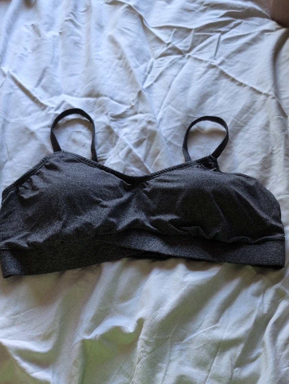 Heathered Charcoal Seamless Stretch Bralette - Comfortable Everyday Support